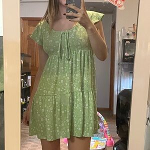 Green floral mini dress Jessica Simpson